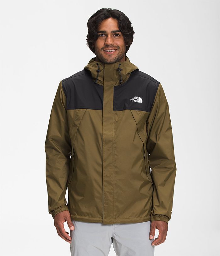 The North Face Regenjas Heren Antora HTRY54960 - Olijfgroen/Zwart